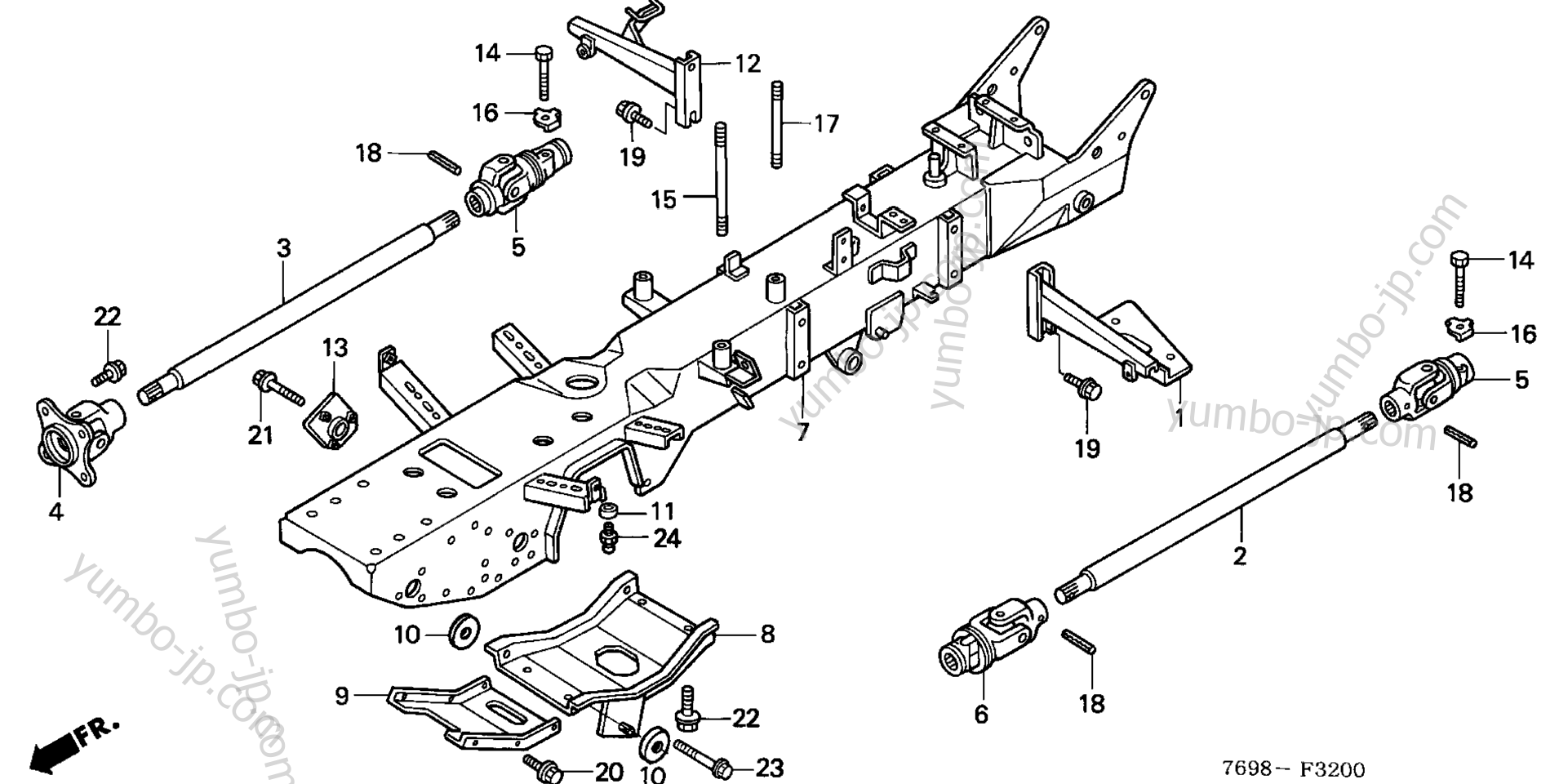 FRAME для садовых тракторов HONDA H5518 NA4/B 