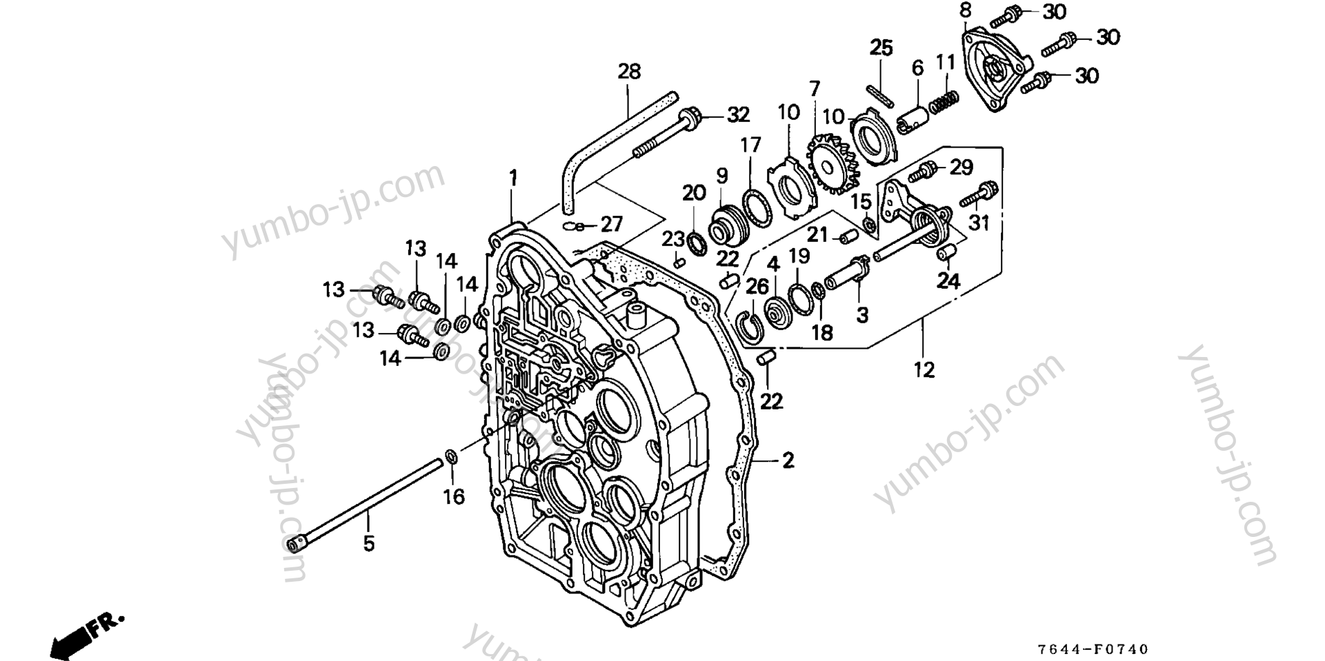 TRANSMISSION CONTROL CASE для садовых тракторов HONDA H6522 A4/A 