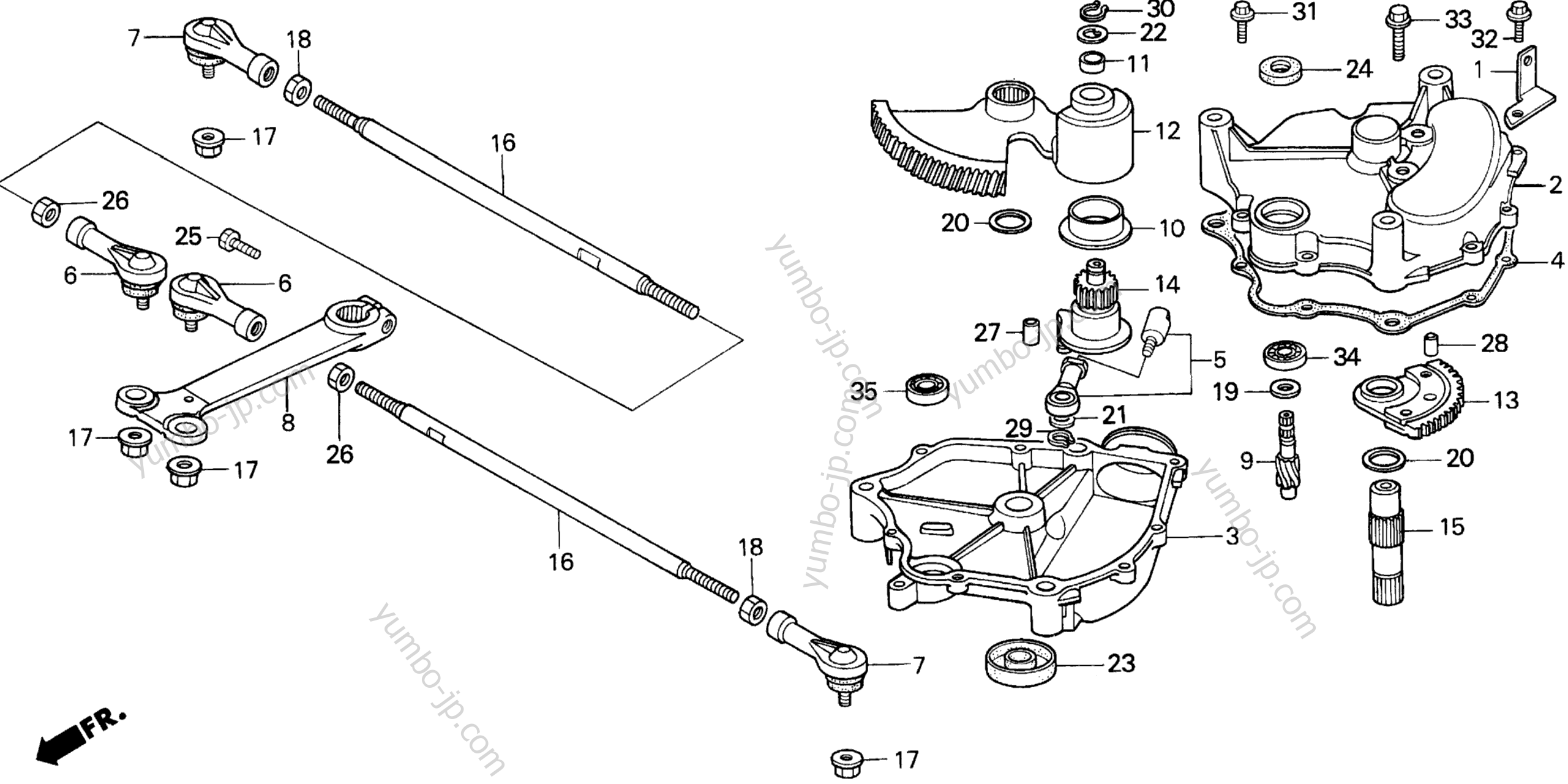 STEERING GEAR for compact tractors HONDA RT5000 A 