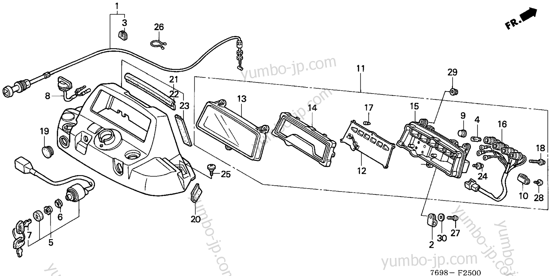 INSTRUMENT PANEL для садовых тракторов HONDA H5518 NA4/C 