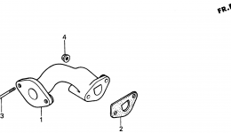 EXHAUST PIPE for генератора HONDA EX1000 A