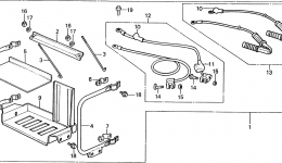 BATTERY TRAY / BATTERY CORD for генератора HONDA ES4500 A