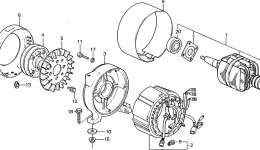 ROTOR / STATOR / PULLEY for генератора HONDA E4500 A