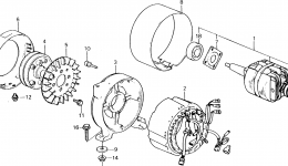 ROTOR / STATOR / PULLEY for генератора HONDA E3500K2 A