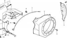 FAN COVER / SIDE PLATE for генератора HONDA EX2200 A