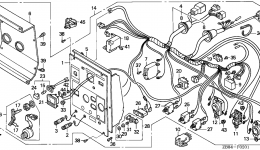 CONTROL PANEL (FROM EB3-1115605) for генератора HONDA EX4500SK1 A/B