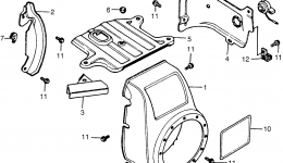 FAN COVER / SIDE PLATE for генератора HONDA ED1000 A