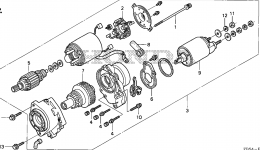 STARTER MOTOR (2) для генератора HONDA EV4010 AC/A