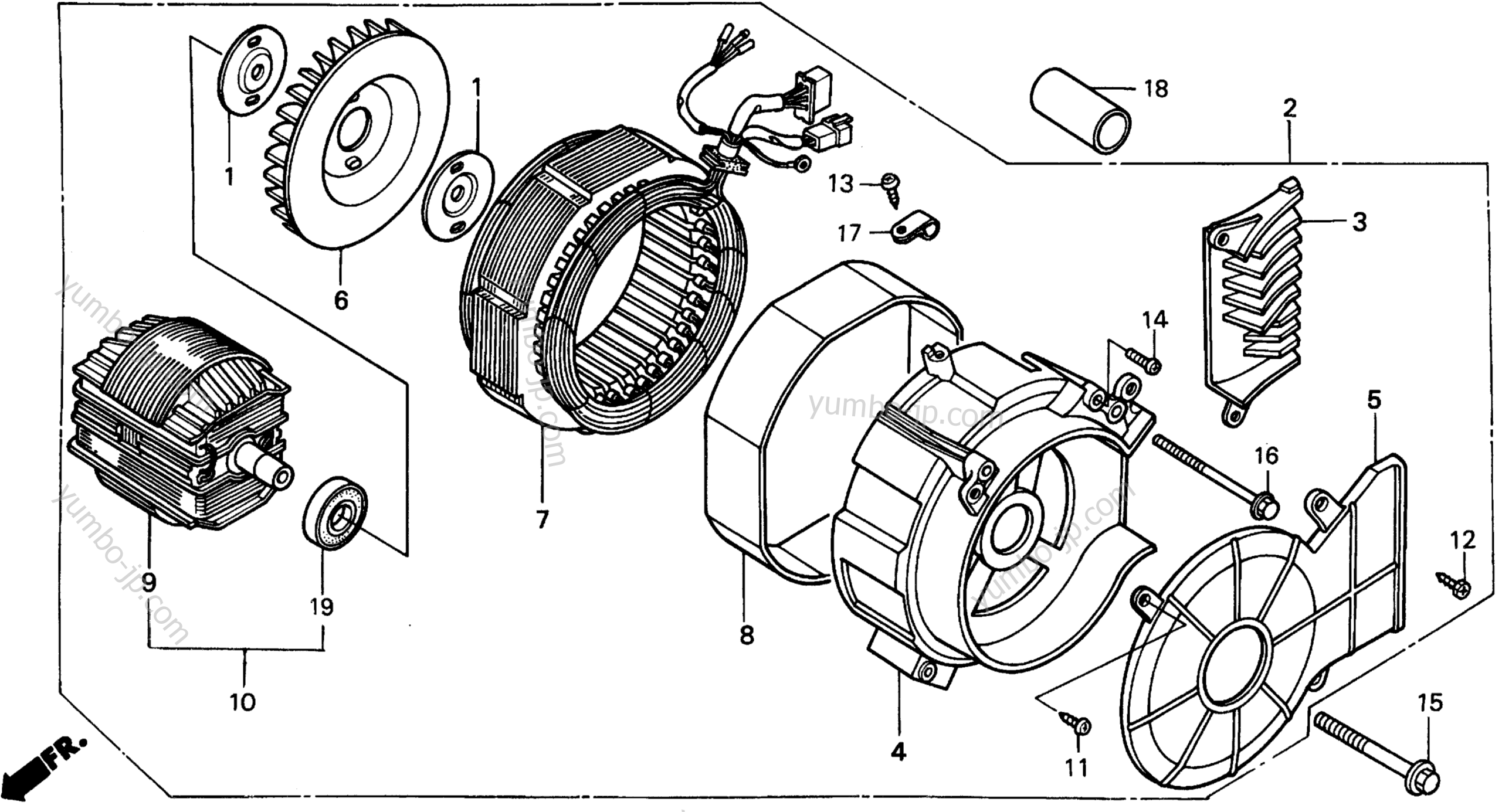 Yumbo Spare Parts Catalog For Generatora Honda Ex1000 Generator