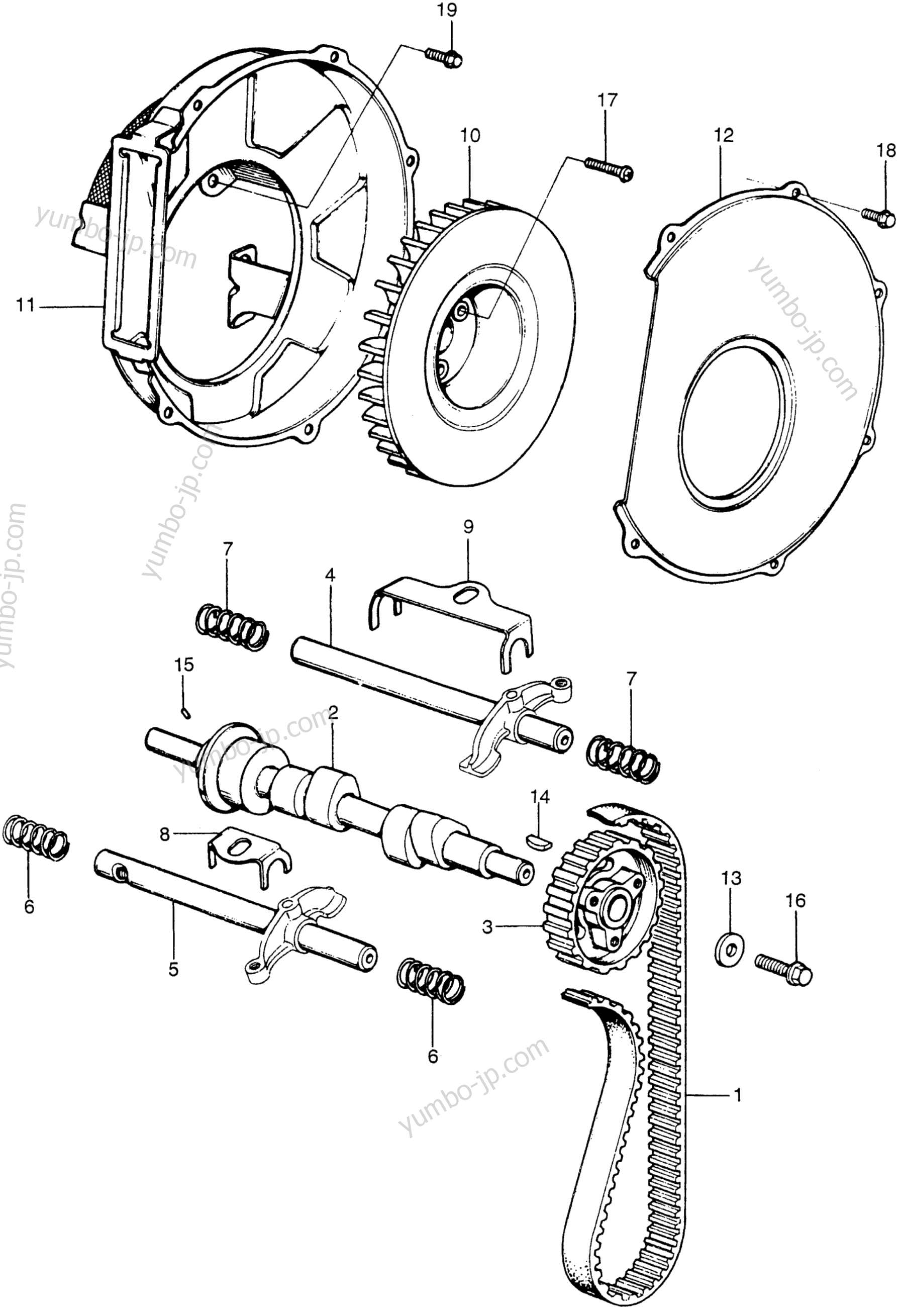 CAMSHAFT / ROCKER ARM SHAFT / FAN for Generators HONDA EM5000 A 