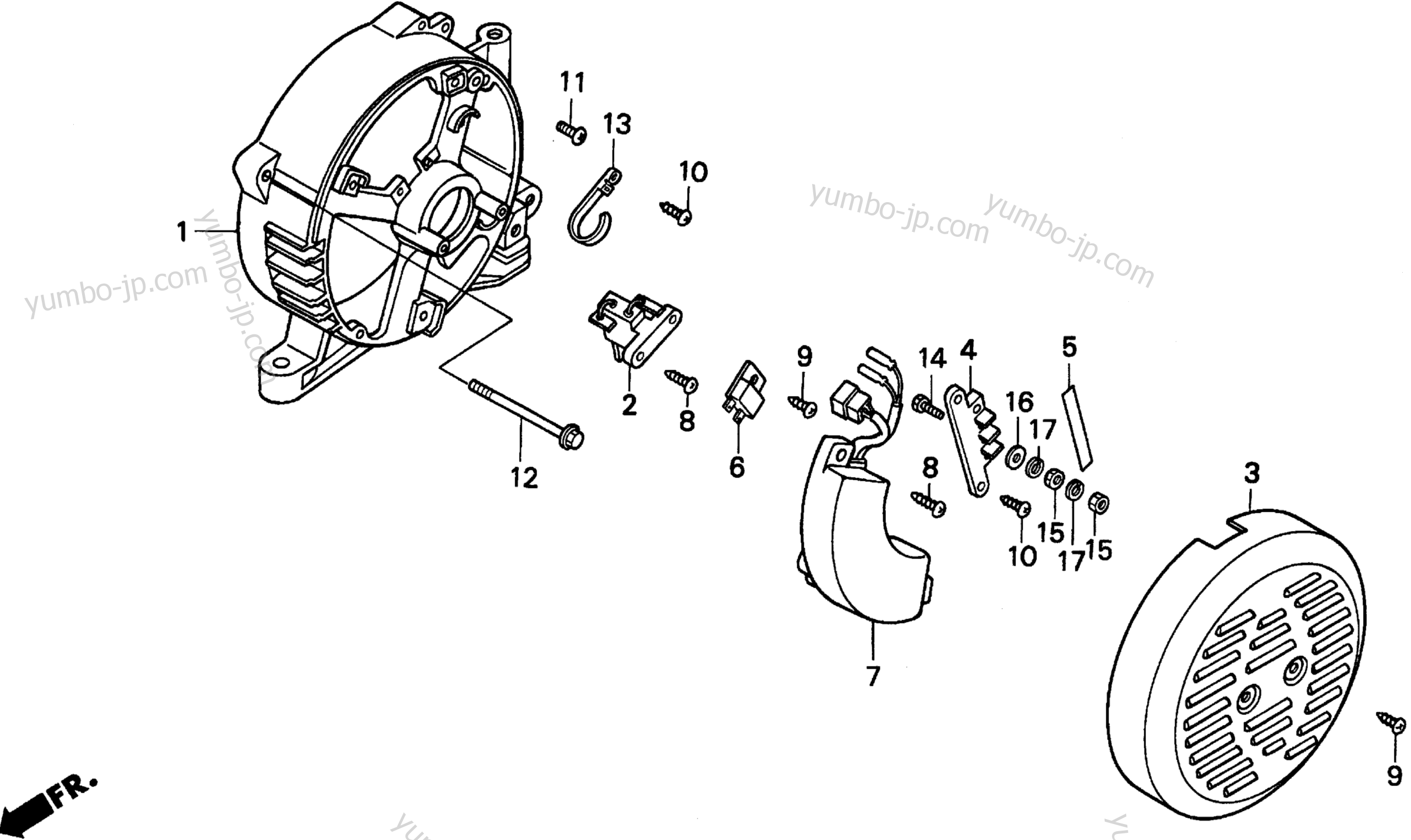 REAR HOUSING для генераторов HONDA EG3500X A 