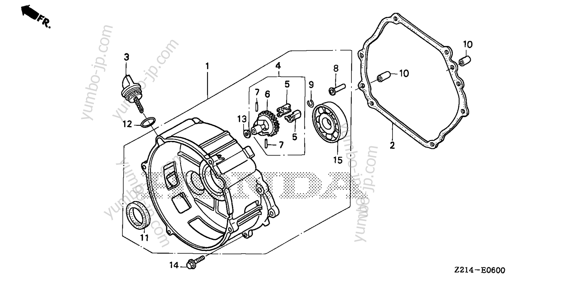 CRANKCASE COVER (EM3800SX) для генераторов HONDA EM3800SX AN 