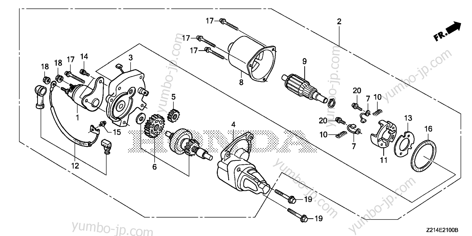 STARTER MOTOR (EM3800SX) for Generators HONDA EM3800SX A 