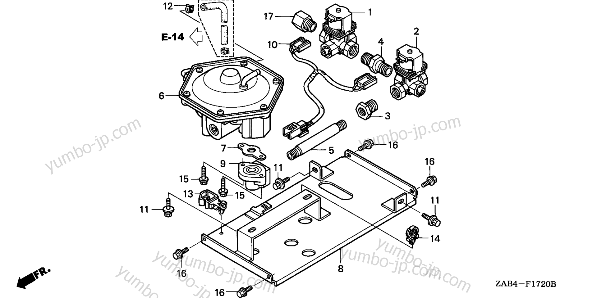YUMBO spare parts catalog for генератора HONDA EM6000GP A/A FUEL SYSTEM