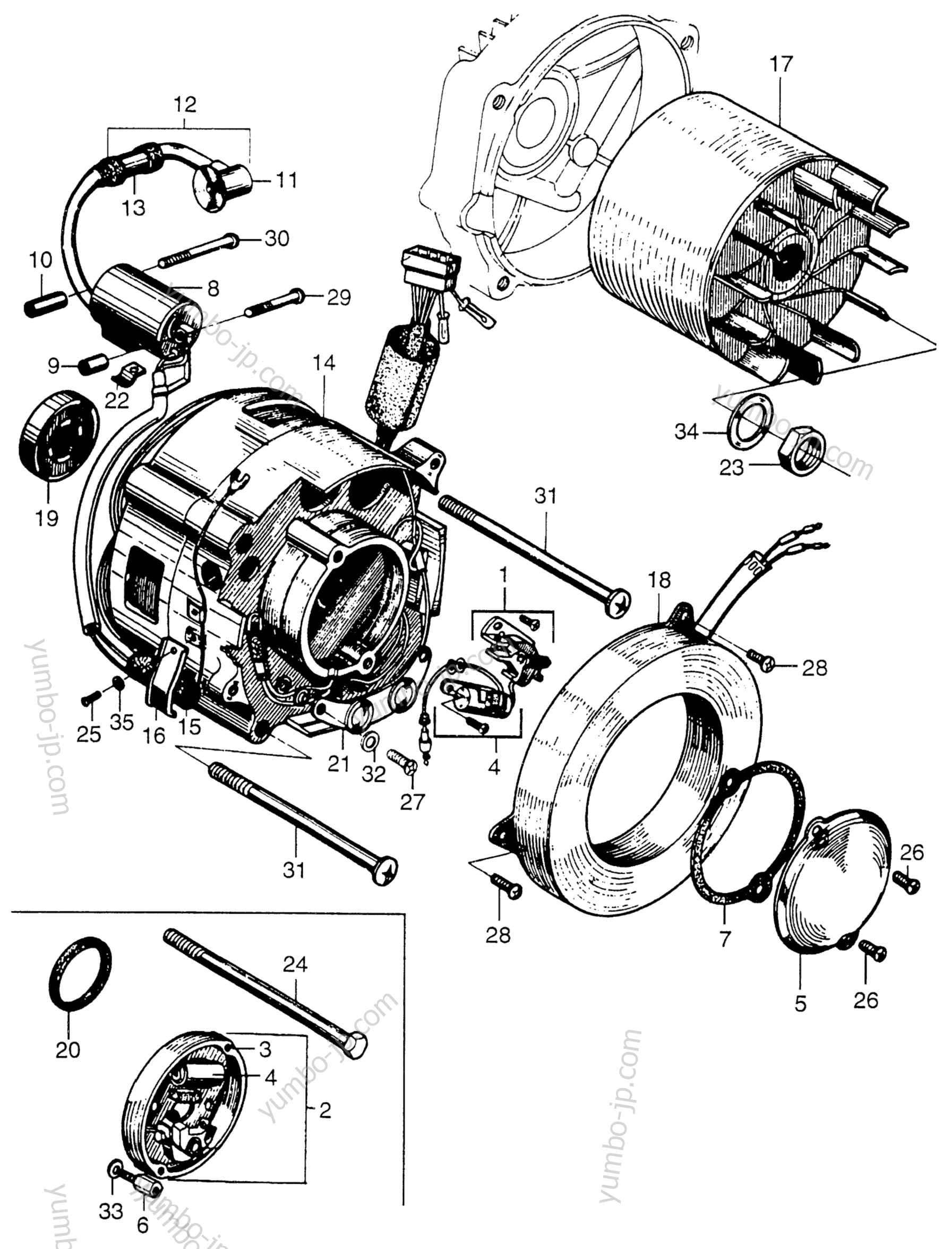 ALTERNATOR / POINTS for Generators HONDA E300K2 A 