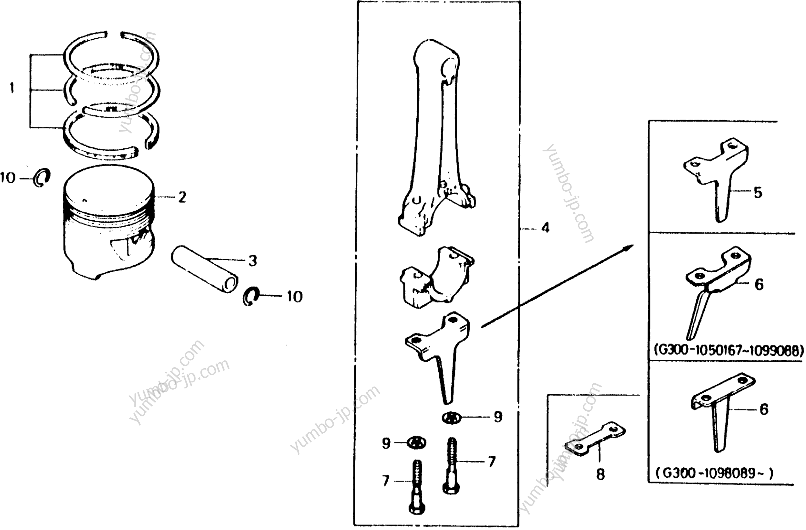 PISTON / CONNECTING ROD для генераторов HONDA E2500K4 A 