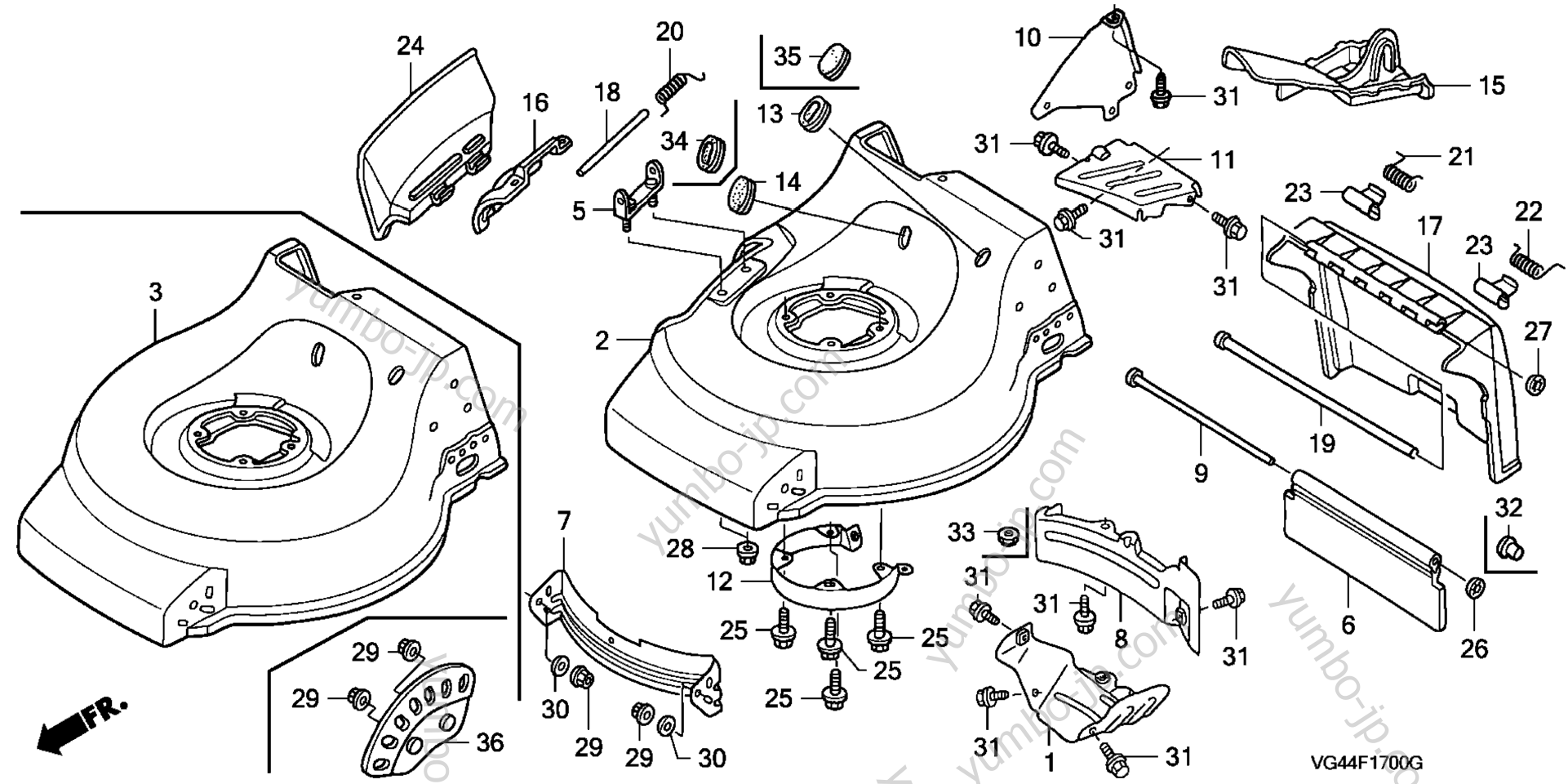 CUTTER HOUSING для газонокосилок HONDA HRT216K1 S3DA/A 