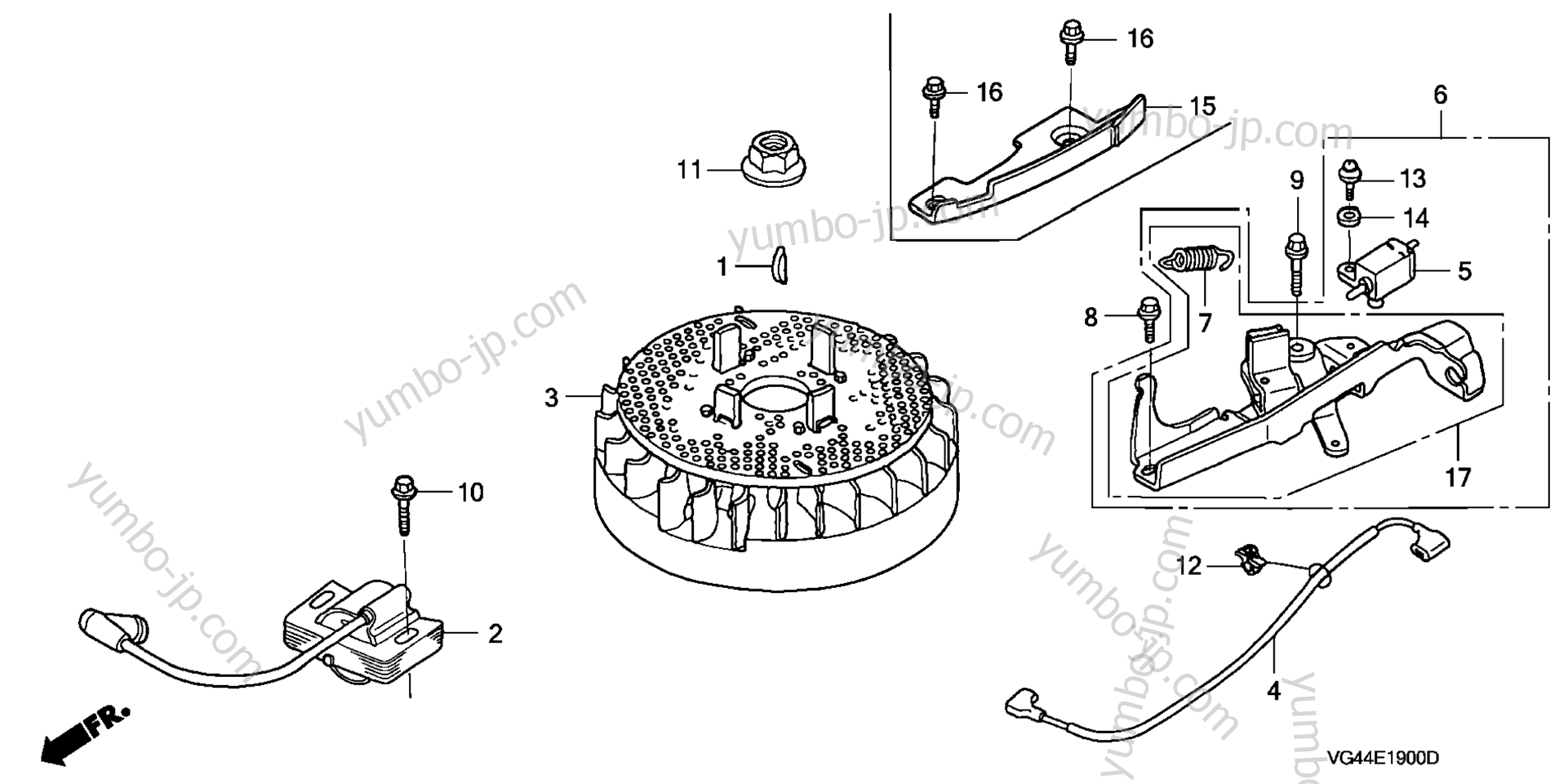 FLYWHEEL for lawn mowers HONDA HRT216K1 TDAA 