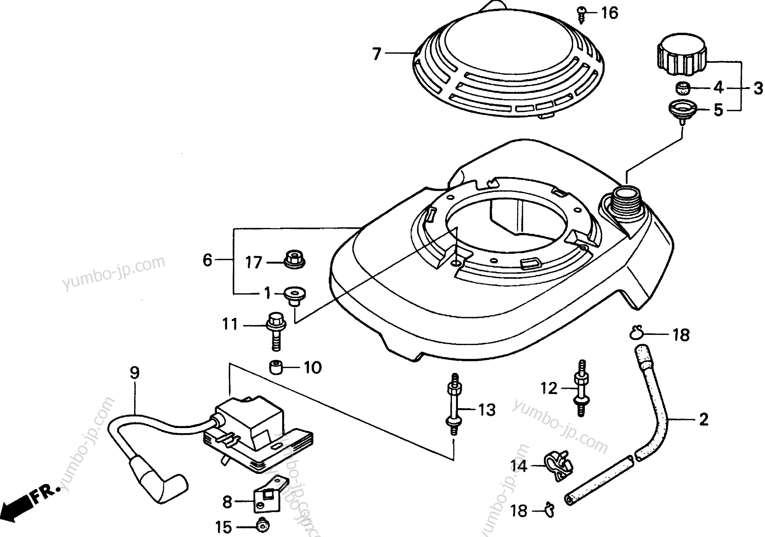 FAN COVER for lawn mowers HONDA HRM195 PA 