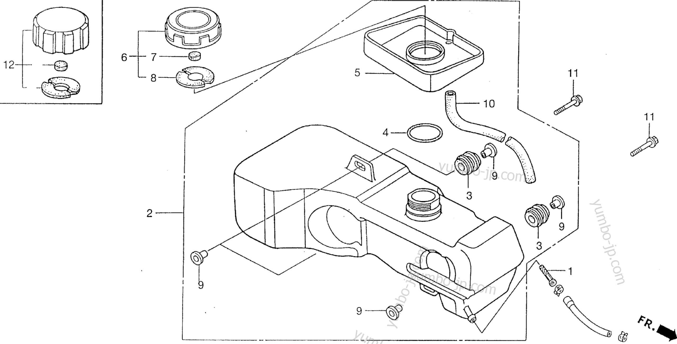 FUEL TANK for lawn mowers HONDA H3011 SA 