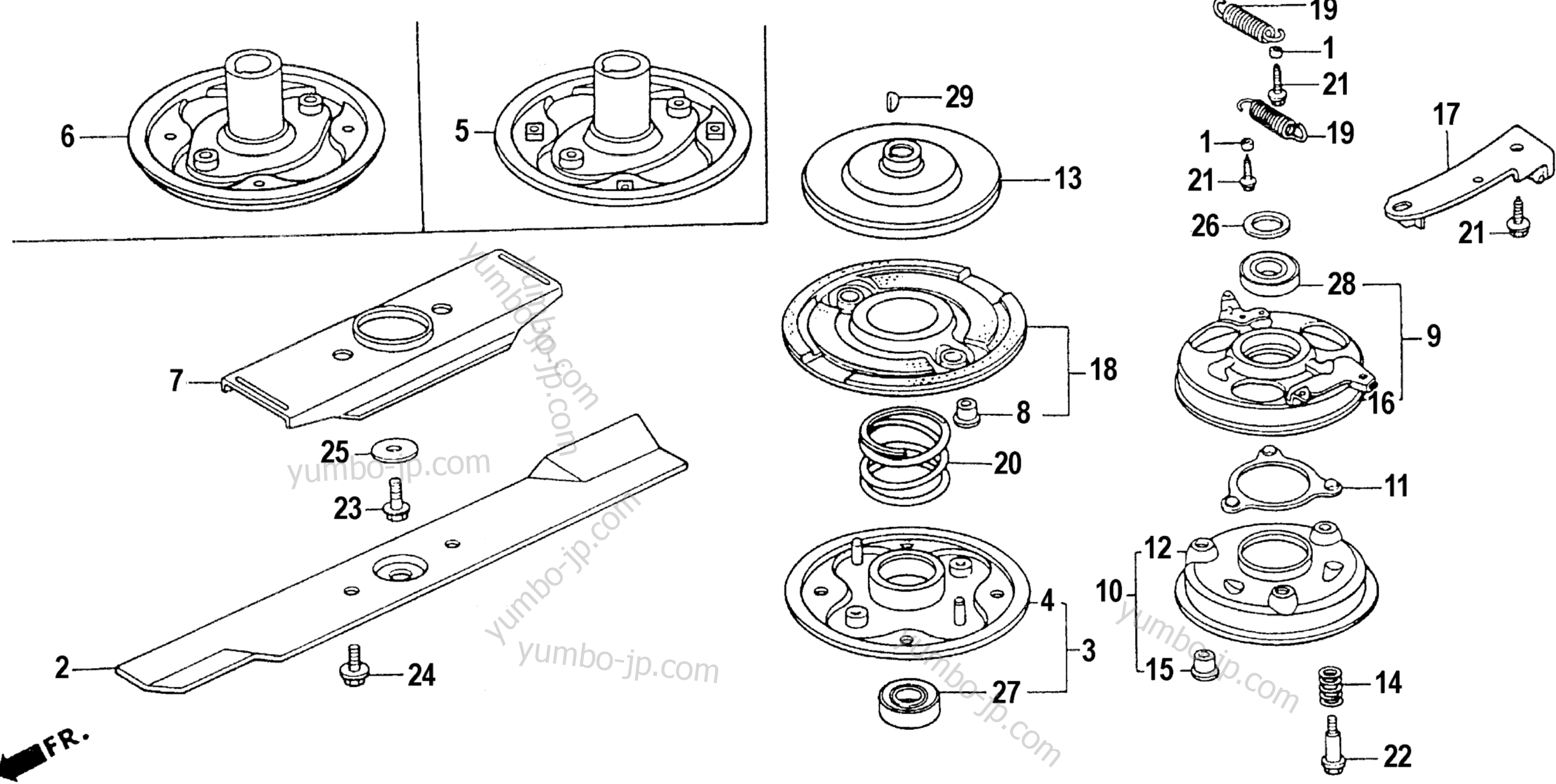 ROTARY BLADE для газонокосилок HONDA HR195 SXA 