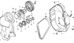 WATER PUMP / TIMING BELT (H4514H) for трактора газонокосилки HONDA H4514H HSA/A