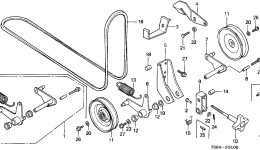 TENSIONER ARM / TENSIONER PULLEY for трактора газонокосилки HONDA HT4213 SA