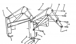 LOADER BOOM ASSEMBLY (FL6555) для трактора газонокосилки HONDA FL6555 A