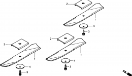 ROTARY BLADE II for трактора газонокосилки HONDA CD4542 SA