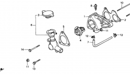 THERMOSTAT CASE (H4514H) for трактора газонокосилки HONDA H4514H HSA/A