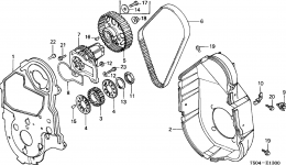 TIMING BELT / CAM PULLEY / WATER PUMP (HT3813/K1/4213) для трактора газонокосилки HONDA HT4213 SA