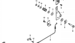 THROTTLE LEVER для трактора газонокосилки HONDA H2113 HMA