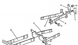 LOADER SUB-FRAME (FL6555) for трактора газонокосилки HONDA FL6555 A