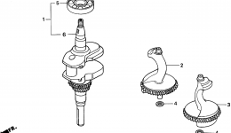 CRANKSHAFT for трактора газонокосилки HONDA H2113 GMA