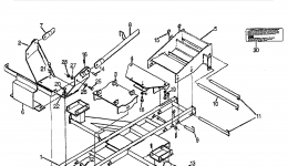 SUB-FRAME (FL5540) for трактора газонокосилки HONDA FL5540 A