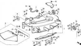 CUTTER HOUSING (H4013) для трактора газонокосилки HONDA H4013 SA/B