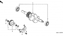 CRANKSHAFT / BALANCER WEIGHT (HT3810/K1/K2) for трактора газонокосилки HONDA HT3810K1 SA