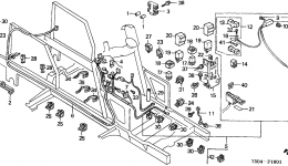 WIRE HARNESS / STARTER CABLE (HT3813/K1/4213) для трактора газонокосилки HONDA HT4213 SA