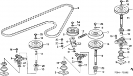 BLADE SHAFT / DRIVEN PULLEY (HT4213) для трактора газонокосилки HONDA HT4213 SA