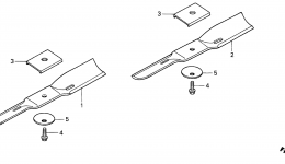 ROTARY BLADE (H4013) для трактора газонокосилки HONDA H4013 SA/B