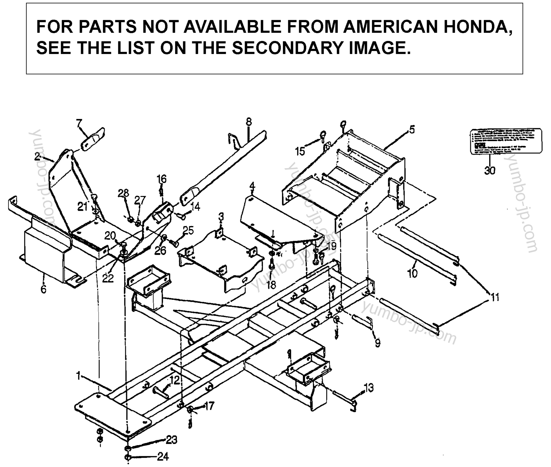 SUB-FRAME (FL5540) для тракторов газонокосилок HONDA FL5540 A 