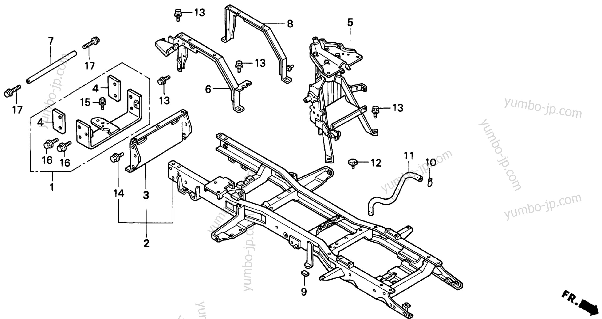 FRAME for lawn tractors HONDA H4514H HSA/A 