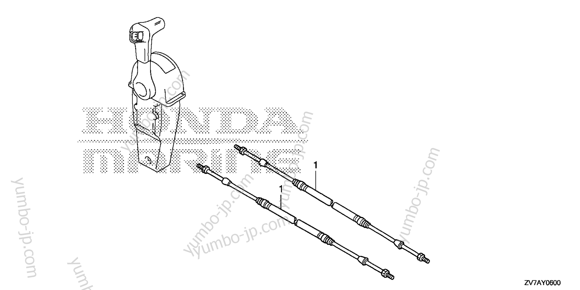 CABLE (SINGLE) for Marine Diesel HONDA BF30DK2 SRTA 