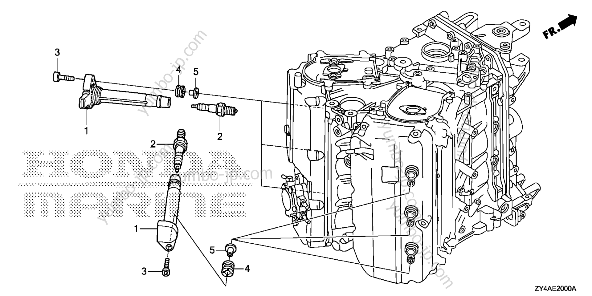 SPARK PLUG for Marine Diesel HONDA BF200AK2 XA 