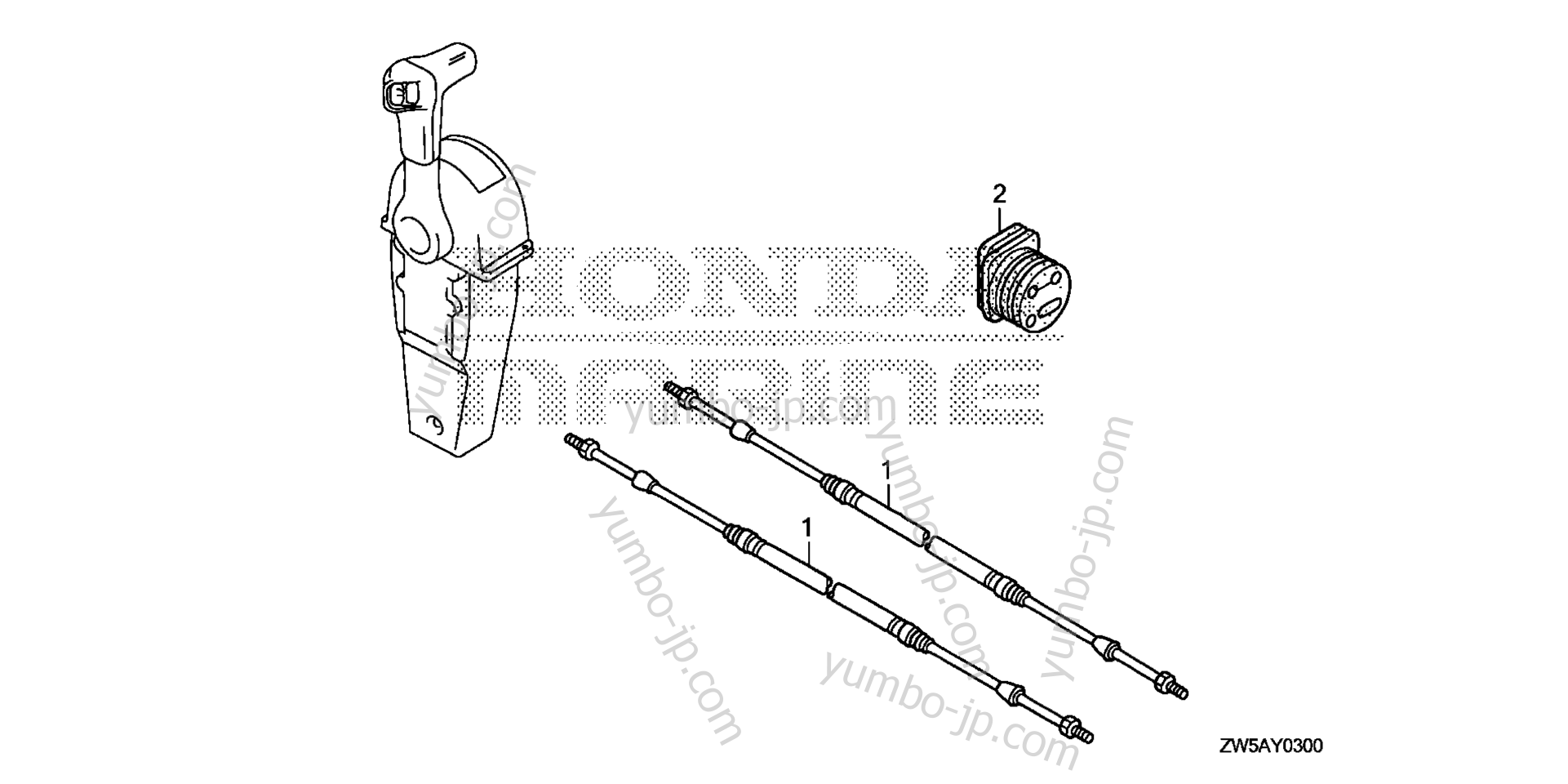 CABLE (SINGLE) for Marine Diesel HONDA BF115AK0 XA 