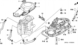 TIMING BELT COVER / MOUNT CASE для стационарного двигателя HONDA BF90A6 XRTA