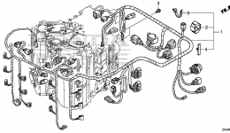 Проводка для стационарного двигателя HONDA BF250A LA