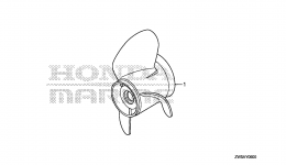 PROPELLER for стационарного двигателя HONDA BF115AK0 XA