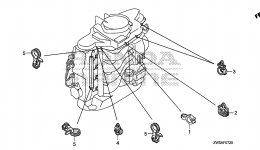Зажимы, кронштейны, крепления / (HOSE SIDE) для стационарного двигателя HONDA BF115AK0 XA