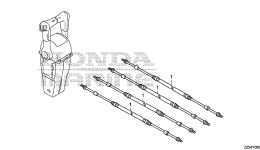 CABLE (DUAL) for стационарного двигателя HONDA BF50D XRTA